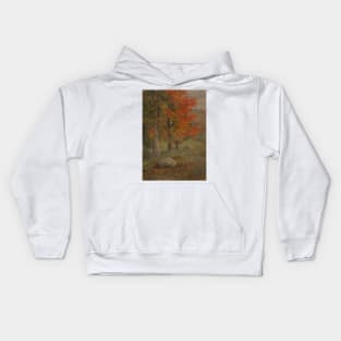 Woods in Autumn by Frederic Edwin Church Kids Hoodie